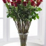 25 Extra-long stem red roses luxury bouquet flower delivery chicago