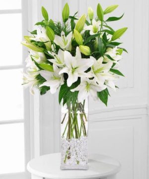 WINTER-WHITE-LILIES luxury florist chicago